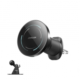 Automobilinis laikiklis-φορτιστής Joyroom JR-ZS502 MagSafe 15W (air vent/dashboard) μαύρος