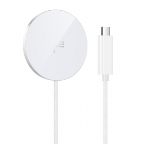 Ασύρματος φορτιστής Hoco CW63 15 W Qi2 λευκός