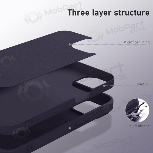 Θήκη Apple iPhone 14 - Nillkin Silicone (σκούρο μοβ)