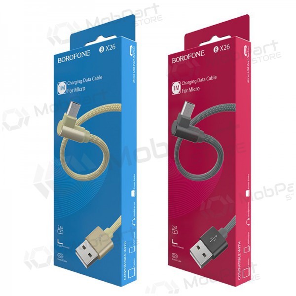 USB καλώδιο Borofone BX26 microUSB 1.0m (γκρί)