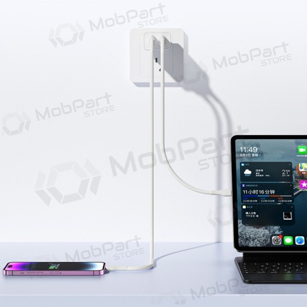 Φορτιστής Awei C15L-EU 2xUSB-A 10W + USB to Lightning cable άσπρο