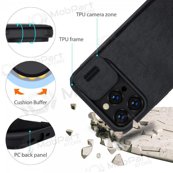 Θήκη Apple iPhone 14 Pro - Nillkin Leather (μαύρη)