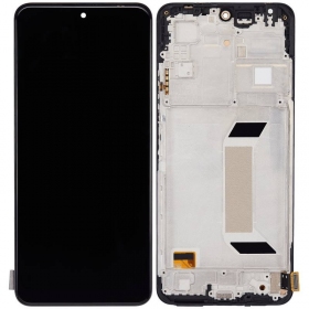 Xiaomi Redmi Note 12 5G, Poco X5 5G οθόνη (μαύρη) (με πλαίσιο) (αυθεντική)