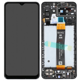 Ekranas Samsung A136 A13 5G su lietimui jautriu stikliuku και rėmeliu Black γνησια