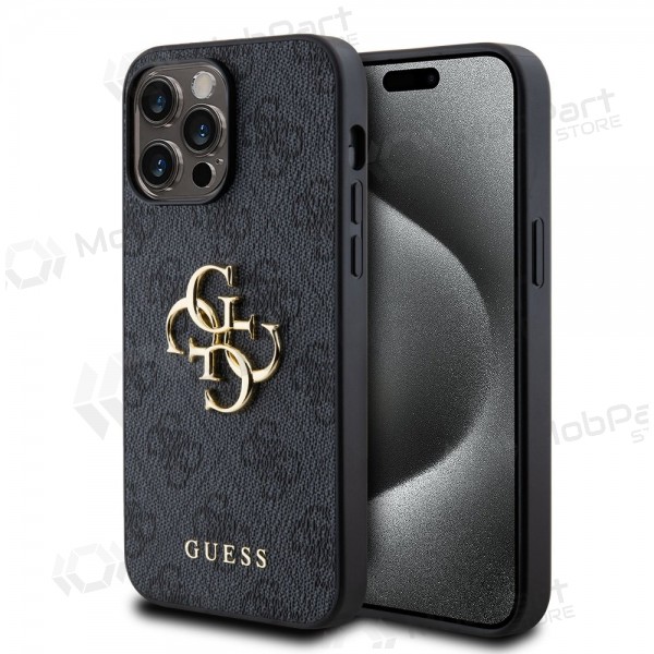Θήκη Apple iPhone 14 Pro Max - Guess PU 4G Metal Logo (γκρι)