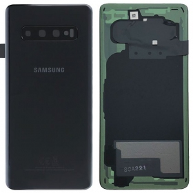 Samsung G973 Galaxy S10 πίσω κάλυμμα μπαταρίας μαύρος (Prism Black) (μεταχειρισμένος grade C, γνησια)