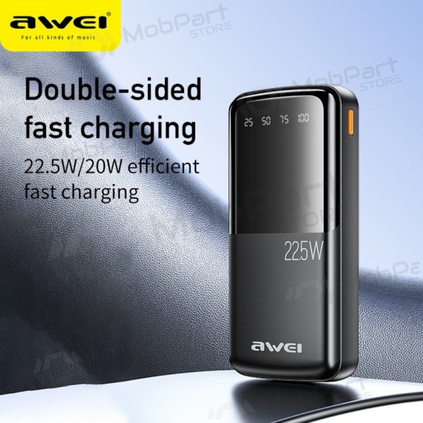 Εξωτερική μπαταρία Power Bank Awei P13K PD20W/QC22.5W 20000mAh μαύρος