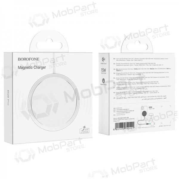 Φορτιστής ασύρματος Borofone BQ9 Pro Original Magnetic (10W) (ασήμι)