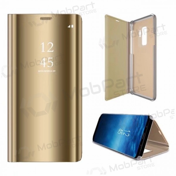 Θήκη Apple iPhone XS Max - Clear View Stand Cover (χρυσό)