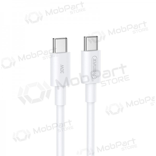 USB καλώδιο Remax RC-C021 USB-C to USB-C 30W 1.0m άσπρο