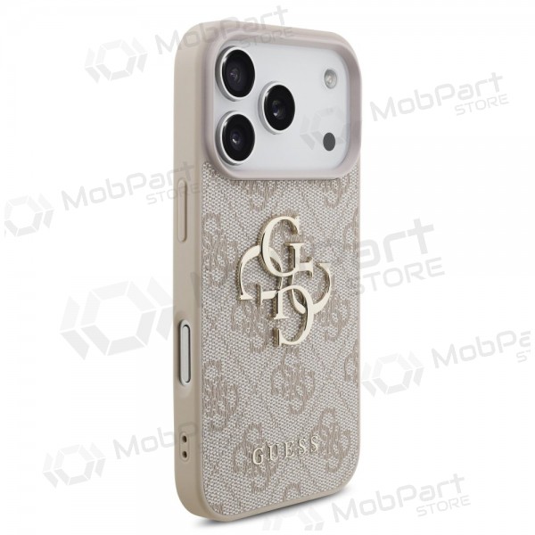 Θήκη Apple iPhone 17 Pro - Guess PU 4G Metal Logo (ροζ)