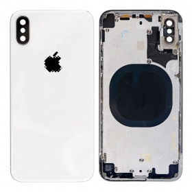 Apple iPhone X πίσω κάλυμμα μπαταρίας (ασήμι) (μεταχειρισμένος grade B, γνησια)