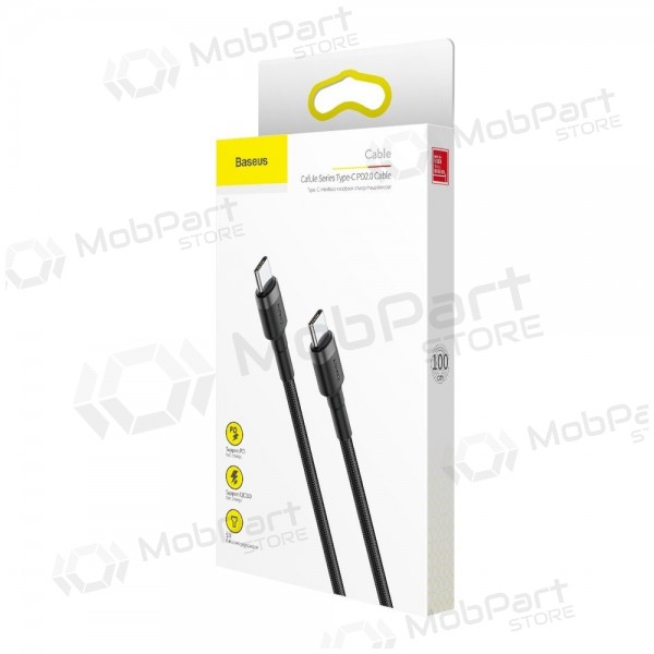Καλώδιο Baseus Cafule PD Type-C - Type-C 3.0A 60W (γκρί-μαύρος) 1.0m CATKLF-GG1