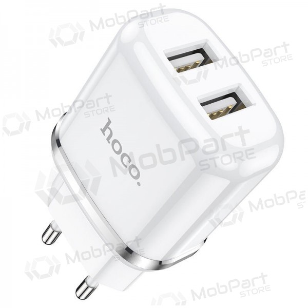 Φορτιστής Hoco N4 με 2 θύρες USB (2.4A) (λευκός)