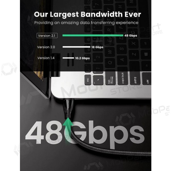 Καλώδιο HDMI Ugreen HD140 HDMI 2.1 2 m μαύρο
