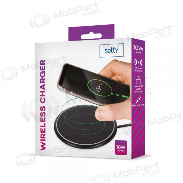 Φορτιστής ασύρματος Setty 10W (μαύρος)