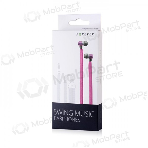 Handsfree ακουστικα Forever Swing Music 3,5mm (ροζ)