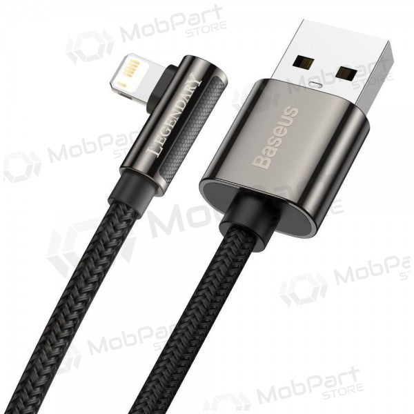 USB καλώδιο Baseus Legend Lightning 2.4A 1.0m (μαύρος) CALCS-01
