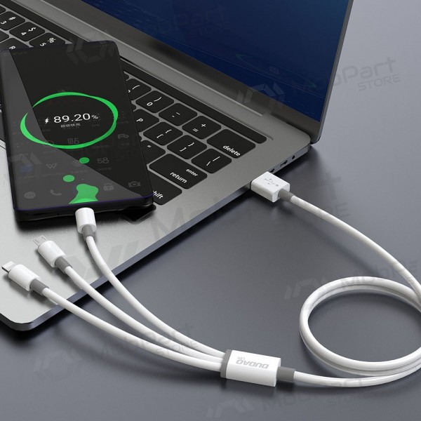 Καλώδιο USB Dudao L8s-3in1 USB-A σε USB-C / Micro USB / Lightning 1.2 m 100 W