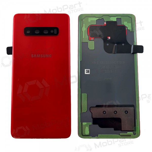 Samsung G975 Galaxy S10 Plus πίσω κάλυμμα μπαταρίας το κόκκινο (Cardinal Red) (μεταχειρισμένος grade B, γνησια)