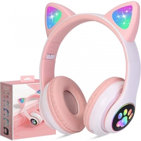 Ασύρματα ακουστικά Cat Glow on-ear με μικρόφωνο USB-C + 3,5 mm