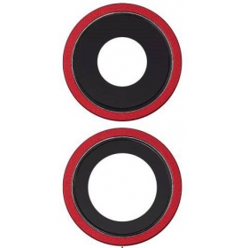 Apple iPhone 11 τζαμάκι κάμερας (2τεμ) (το κόκκινο) (με πλαίσιο)