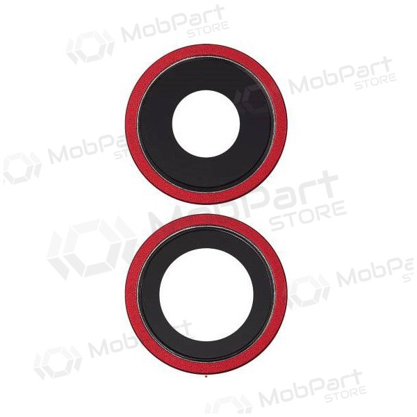 Apple iPhone 11 τζαμάκι κάμερας (2τεμ) (το κόκκινο) (με πλαίσιο)