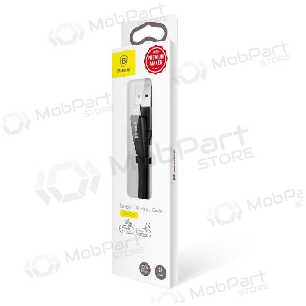 USB καλώδιο Baseus lightning 0.23m (2A) (μαύρος)