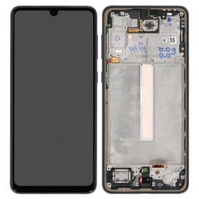 Ekranas Samsung A336 A33 5G 2022 su lietimui jautriu stikliuku και rėmeliu Black OLED (real size)