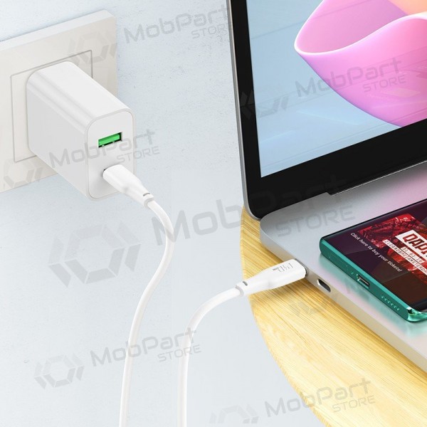 Καλώδιο USB-C Hoco X93 USB-C σε USB-C 1 m 100 W λευκό