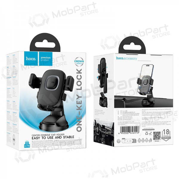 Θήκη τηλεφώνου αυτοκινήτου Hoco H76 (dashboard) μαύρος