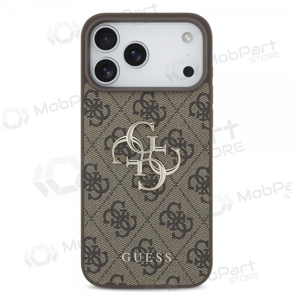 Θήκη Apple iPhone 17 Pro Max - Guess PU 4G Metal Logo (καφέ)