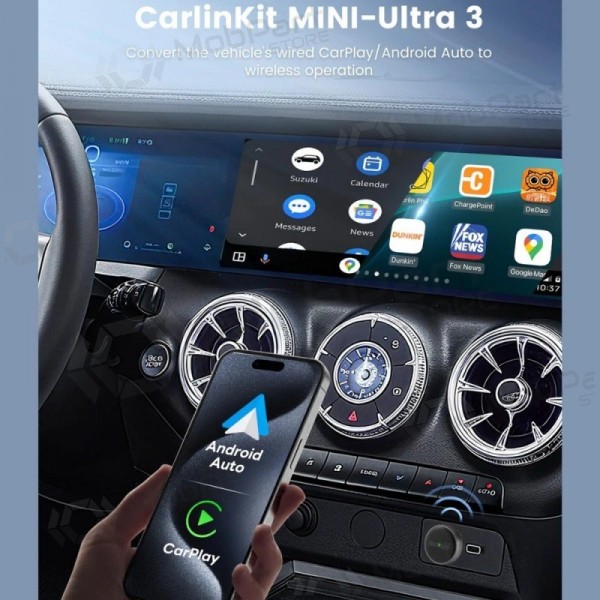 Προσαρμογέας CarPlay Carlinkit Mini Ultra3 ασύρματο Android Auto μαύρο