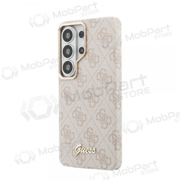 Θήκη Samsung Galaxy S26 Ultra - Guess PU 4G Script Metal Logo Magnetic (ροζ)