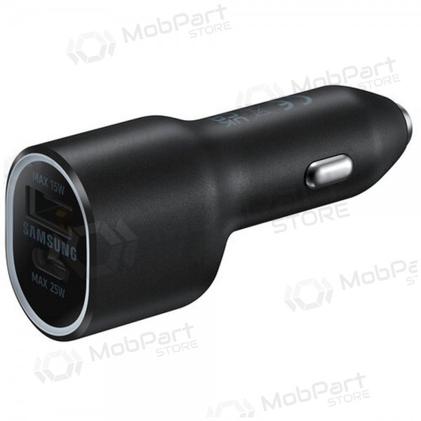 Φορτιστής automobilinis γνησια Samsung EP-L4020NBEGEU 1xType-C 1xUSB-A μαύρος στη συσκευασία 40W