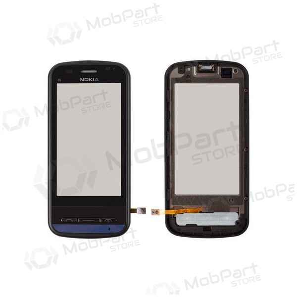 Nokia c6-00 οθόνη αφής (με πλαίσιο) (μαύρη)