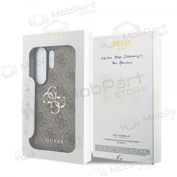 Θήκη Samsung Galaxy S26 Ultra - Guess PU 4G Metal Logo (καφέ)