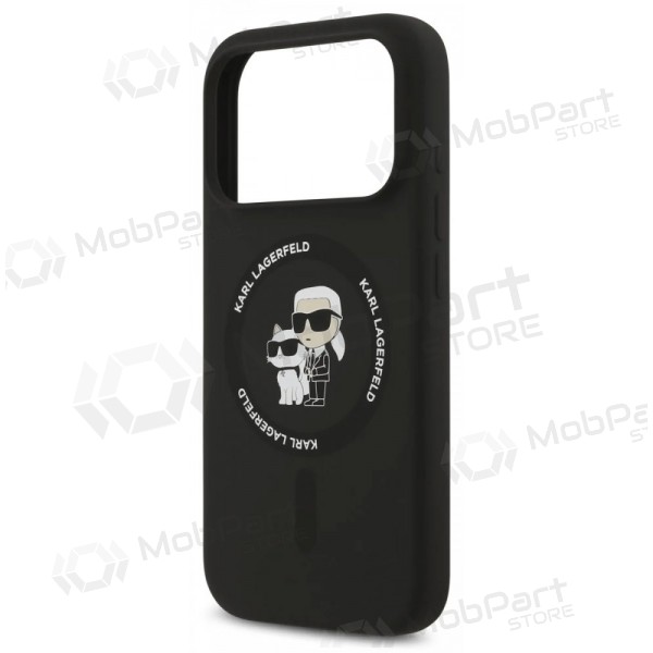 Θήκη Apple iPhone 17 Pro - Karl Lagerfeld Liquid Silicone Karl and Choupette MagSafe (μαύρο)