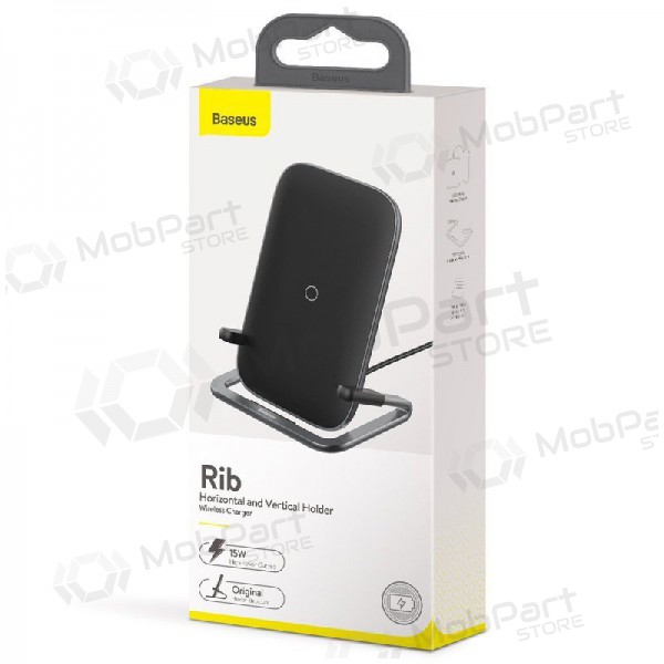 Ασύρματος φορτιστής Baseus Cobble Horizontal 15W (supports QI standard) (μαύρος)