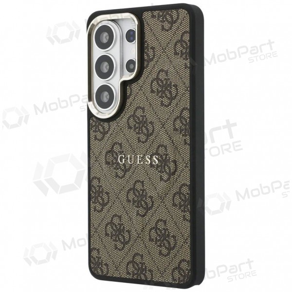 Θήκη Samsung Galaxy S26 Ultra - Guess PU Leather 4G Gold Frame Magnetic (καφέ)
