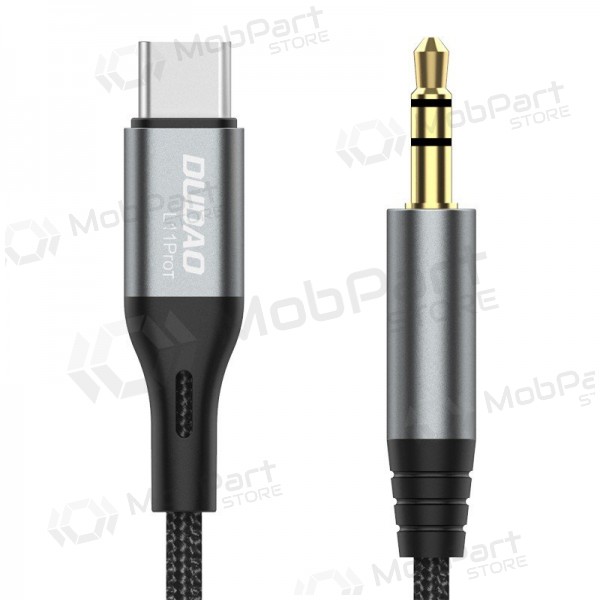 Καλώδιο ήχου Dudao L11ProT USB-C σε 3.5 mm 1 m μαύρο