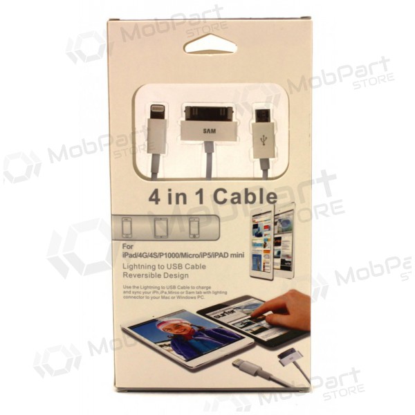 USB προσαρμογέας φόρτισης 4in1 (microUSB-TAB-5G)