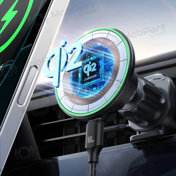 Automobilinis laikiklis-φορτιστής Joyroom JR-ZS412 Qi2 MagSafe 15W μαύρος