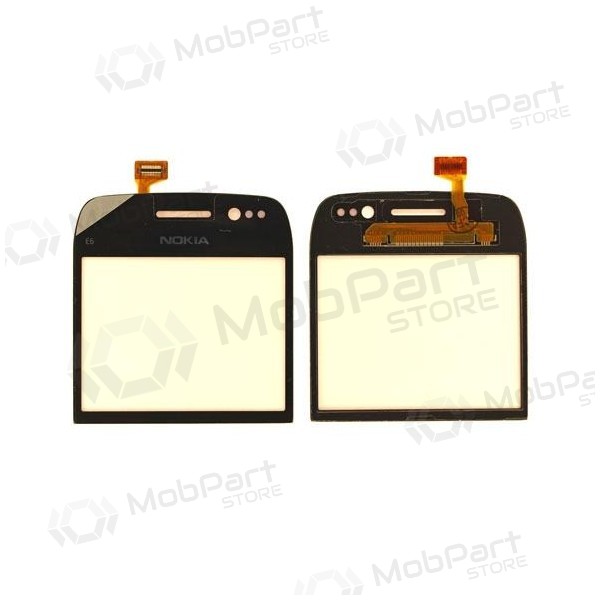 Nokia e6 κρύσταλλο οθόνης αφής (με πλαίσιο) (μαύρο)