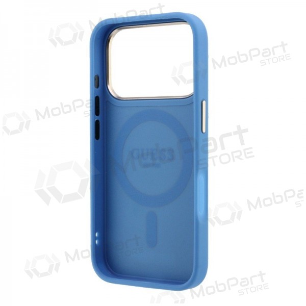 Θήκη Apple iPhone 18 Pro -Guess PU 4G Ring Stand MagSafe- (μπλε)