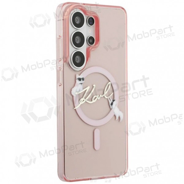 Θήκη Samsung Galaxy S26 Ultra - Karl Lagerfeld IML Choupette Karl Script Logo Magnetic (ροζ)