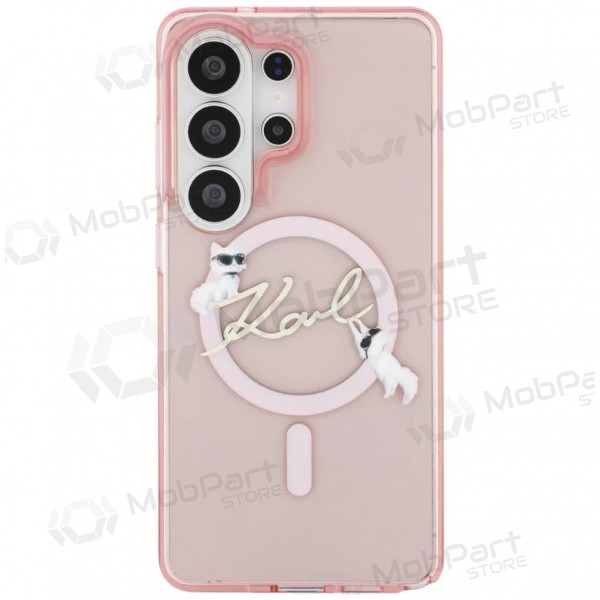 Θήκη Samsung Galaxy S26 Ultra - Karl Lagerfeld IML Choupette Karl Script Logo Magnetic (ροζ)