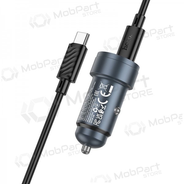Φορτιστής αυτοκινήτου Hoco Z57A 30 W USB-C + USB-A με καλώδιο USB-C 1 m