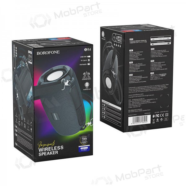 Bluetooth φορητό ηχείο Borofone BR4 (μαύρος)