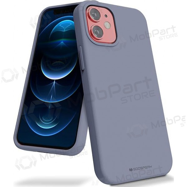 Θήκη Apple iPhone 14 Pro Max Mercury - Silicone Case (λεβάντα γκρι)